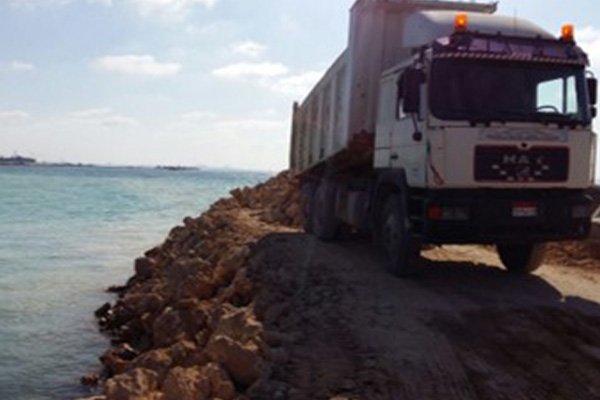 Breakwater of the new port in Alexandria with length of 5 km (4)
